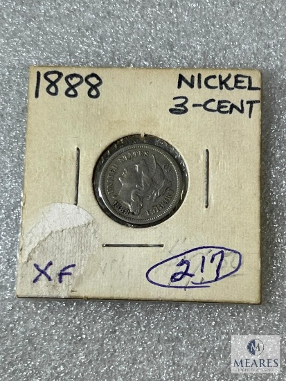 1888 Three Cent Nickel, XF