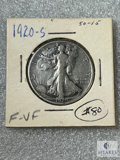 1920-S Walking Liberty Half, F-VF
