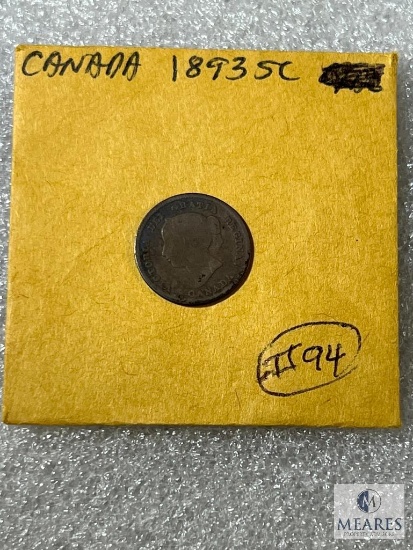 1893 Canada Silver Five Cents