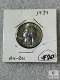 1939 Washington Quarter, AU-BU