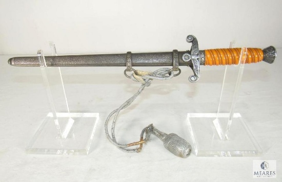 German Alcoso Solingen Army Dagger With Sheath and Silver Knot