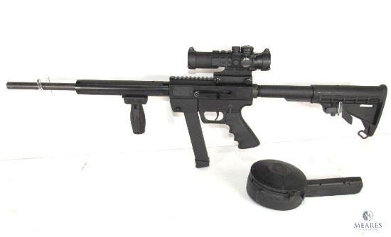 Just Rite Carbine AR9 Style 9mm Semi-Auto Rifle. Uses Glock pattern Mags.