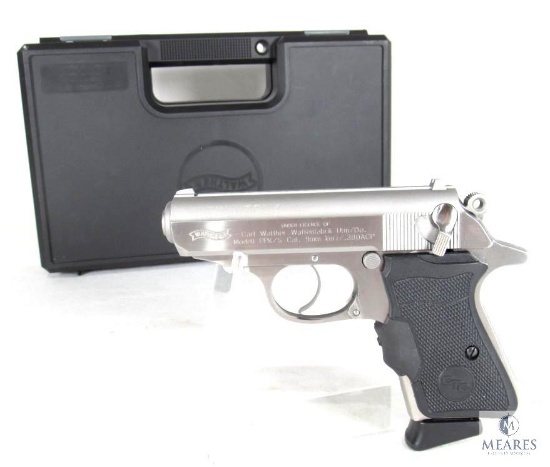 Walther Model PPK/S .380 ACP Semi-Auto Stainless Steel Pistol. With Factory Installed Crimson Trace