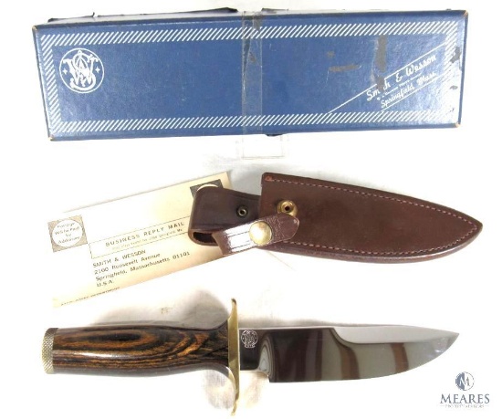 Smith & Wesson Fixed Blade model 6020 Outdoorsman Knife new in Vintage Blue Box with Sheath