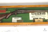 San Fran. Wm Moore & Co. Wells Fargo Marked Antique Double Barrel Shotgun, Shadow Box