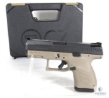 CZ Model P-10S 9mm Semi Auto Pistol Two Tone. FDE Grip Frame Matte Black Slide