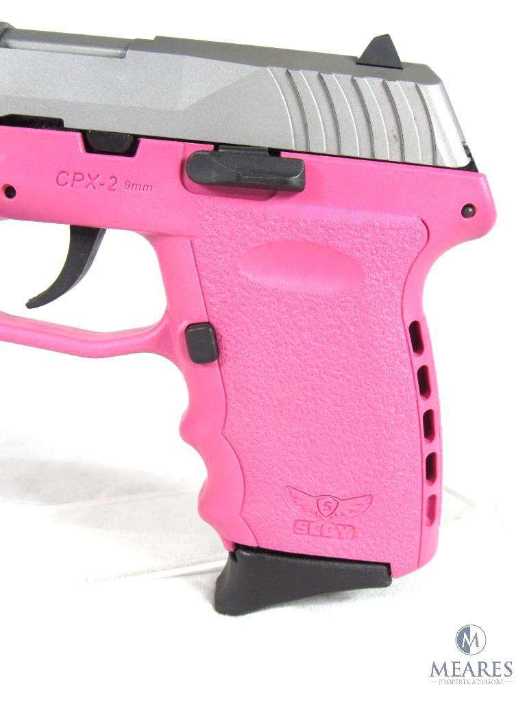 SCCY CPX-2, 9mm Semi-Auto Pistol with Pink Gips | Proxibid