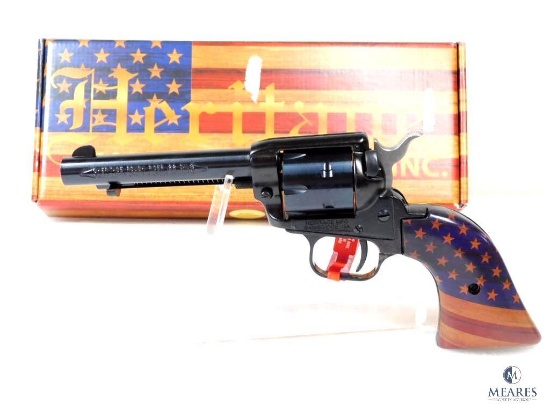New Heritage Rough Rider .22 LR Revolver with Golden Flag Grips (03144)