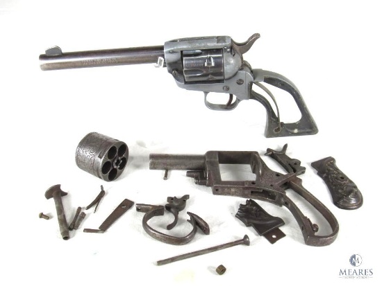 Project Gun Lot Includes Hawes Single Action and an Antique British Bulldog Revolvers (4365)
