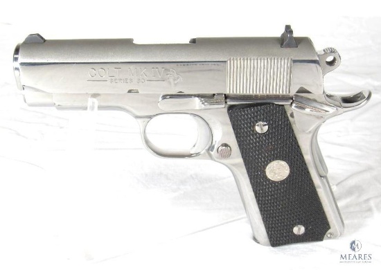 Colt MK IV Series 80 Officer's .45 ACP Semi-Auto Pistol High Polished Stainless