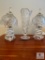 Pair of Cut Glass Accent Lamps and Vase