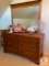 Heywood Wakefield Wood Dresser With Mirror - Three over Four Design