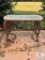 Small Marble Top and Iron Base Bench