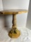 Ceramic Cherub Base Side Table With Marble Top