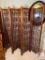 Vintage Six-Panel Wooden Dressing Screen