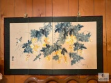 Wood Framed Japanese Painting on Silk