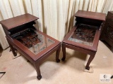 Set of Two Asian-Influenced Side/Coffee Tables