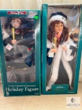 Lot of Two 24-inch Lighted Animated Christmas Figures