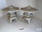 Pair of Freestanding Temple Lights - Electric