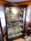 Wood and Glass Lighted Curio Cabinet - NO CONTENTS - NO SHIPPING