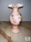 Fenton Hand Painted Baroque Floral on Sunset Ruffled Vase