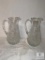 Group of Two Cut Glass Crystal Pitchers