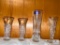 Group of Four Lead Crystal Vases