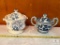 Blue and White Covered Soup Toureen and Double Handled Covered Dish