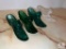 Group of Two Fenton Slippers and Two Unknown Glass Slippers