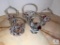 Group of Five Mixed Glass Baskets - Unmarked