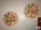 Set of Two 12-inch Round Floral Wall Art Pieces