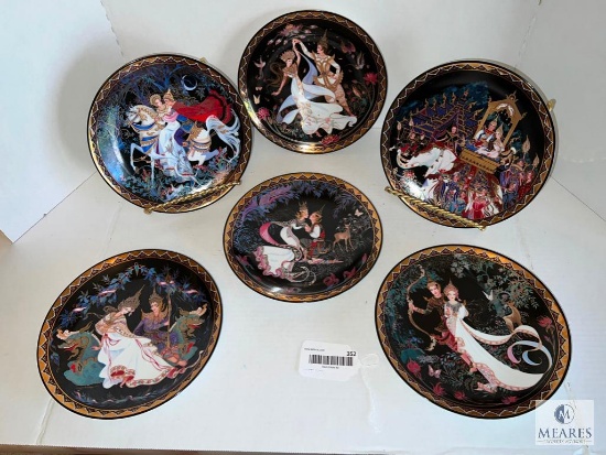 Group of Six Asian-Influenced Decorative Plates