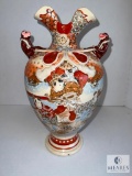 Double-handle Asian-Influenced Water Vessel with Monkey Design