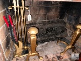 Fireplace Tool Set, Bellows and Andirons
