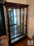 Wood and Glass Lighted Curio Cabinet - NO SHIPPING