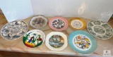 Lot of Eight Vintage Tourist Collector Plates