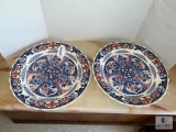 Lot of Two Beautiful Japanese Porcelain Charger Plates