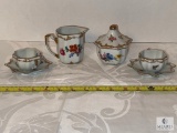 Cream and Sugar with Two Cups and Saucers - Porcelaine de Versailles