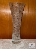 10-inch Cut Glass Crystal Vase