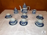 Blue Willow Tea Set - Victoria Ironstone