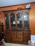 Tall Glass Front China Cabinet - NO CONTENTS - NO SHIPPING