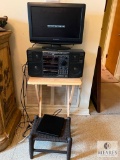 Sansui Flat Panel Television, Radio, Folding Tray Table and Stool - NO SHIPPING