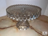 Fostoria Clear Glass Cake Plate