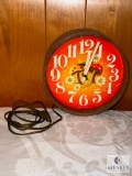 Retro Vintage Mushroom Wall Clock