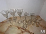 Lot of Mixed Clear Glass Drinkware