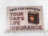 Oil and Gas Tin Advertising Sign