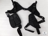 New Ambidextrous Tactical Shoulder Holster With Double Mag Pouch