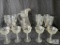 Lot of 13 Assorted Piece of Clear Glass Stemware