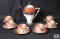 13 Piece Vintage Porcelain Tea Set with Sterling Silver Trim