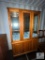 Large Lighted Two Piece China Cabinet With Glass Shelving by Vargas Furniture